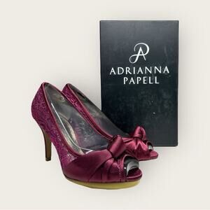 NWB | Adrianna Papell | Francesca Satin Pumps | Merlot | 6.5 M US
